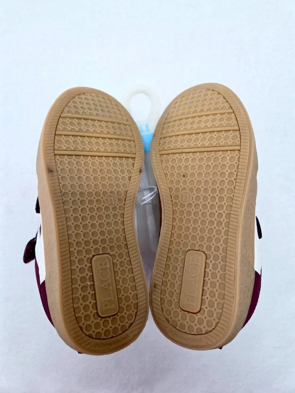 The Children’s Place Burgundy Low Top Velcro Sneakers Toddler Size 11 NWT